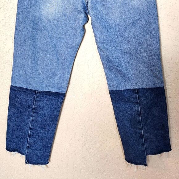 Zara TRF IX'D Maker Destroyed Raw Hem High Rise Jeans Size 6 - Picture 6 of 9